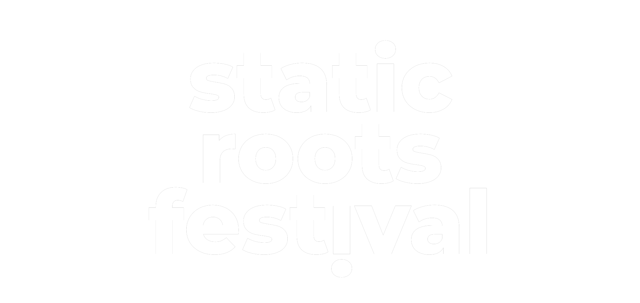 static roots festival - text logo - white transparent